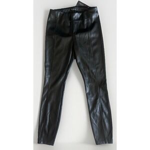 RACHEL ZOE Size Small NEW Black Faux Leather Pull On Pants‎ Skinny PU Leggings